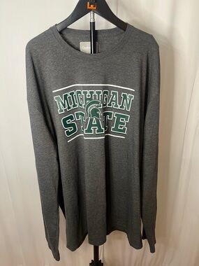Michigan State Spartans Long Sleeve Dark Grey T shirt